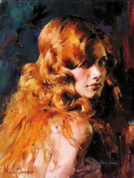 Pretty Girl MIG 15 Impressionist Oil Paintings
